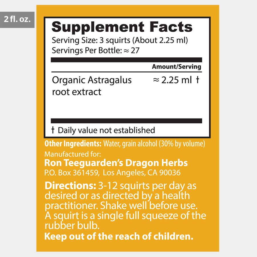 Dragon Herbs Astragalus Drops 2oz