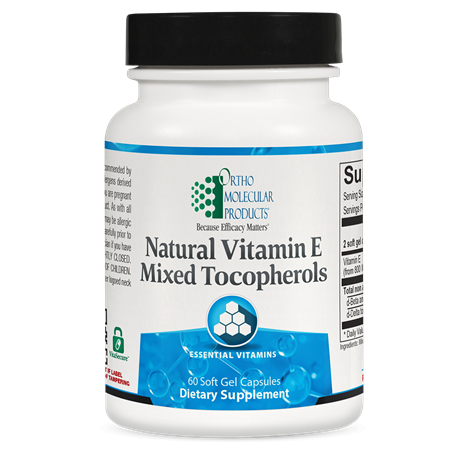 Ortho Molecular Natural Vitamin E Mixed Tocopherols 60ct