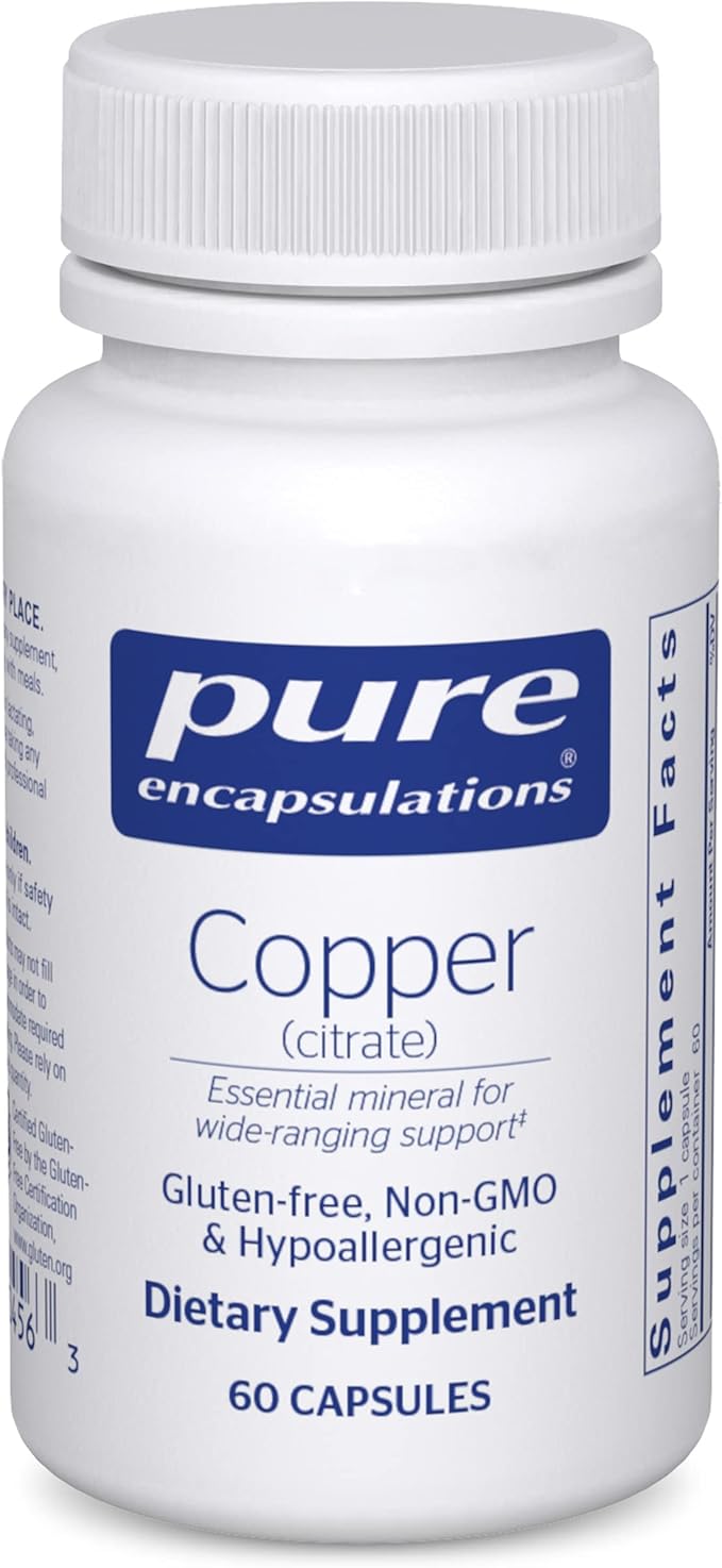 Pure Encapsulations Copper (Citrate) 60ct