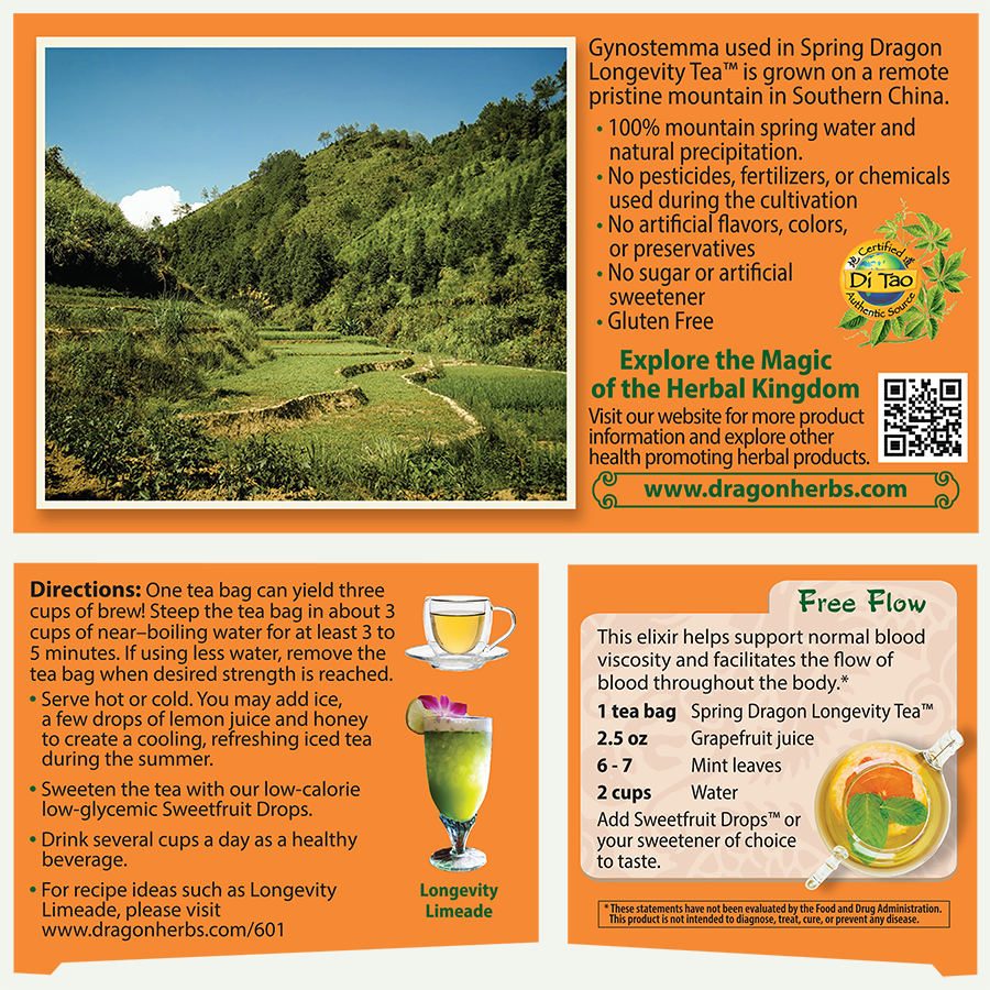Dragon Herbs Spring Dragon Longevity Tea 20 bags