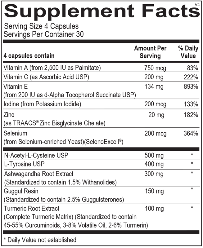 Ortho Molecular Thyrotain - 120ct