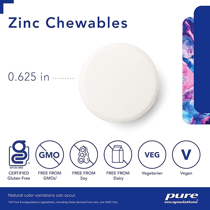 Pure Encapsulations Zinc Chewables 100ct