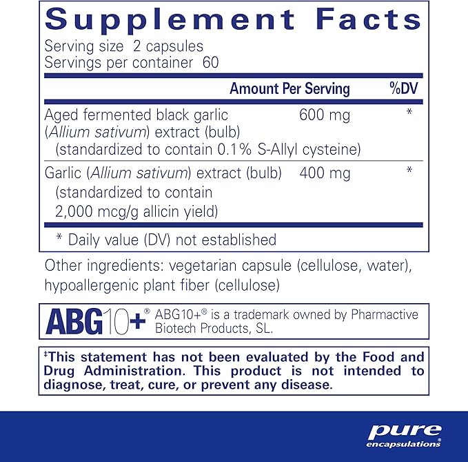 Pure Encapsulations Garlic Complex 120ct