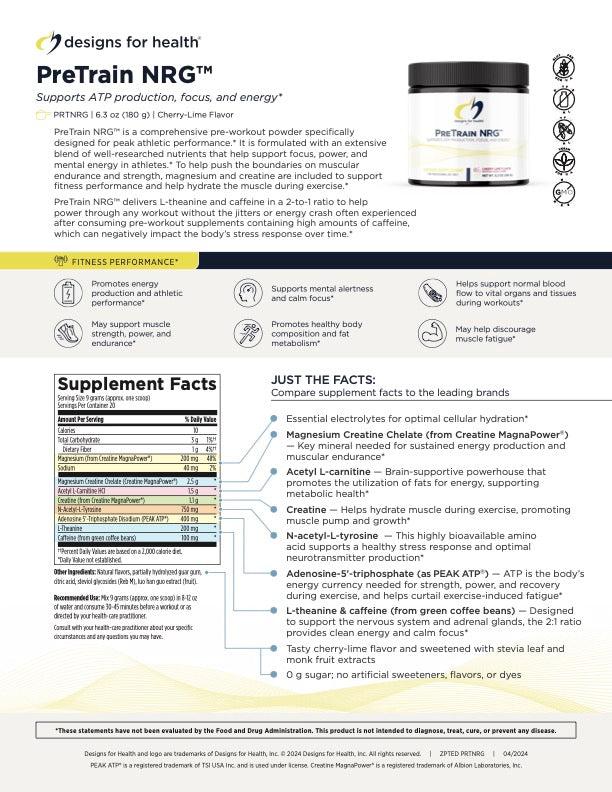 Designs for Health PreTrain NRG