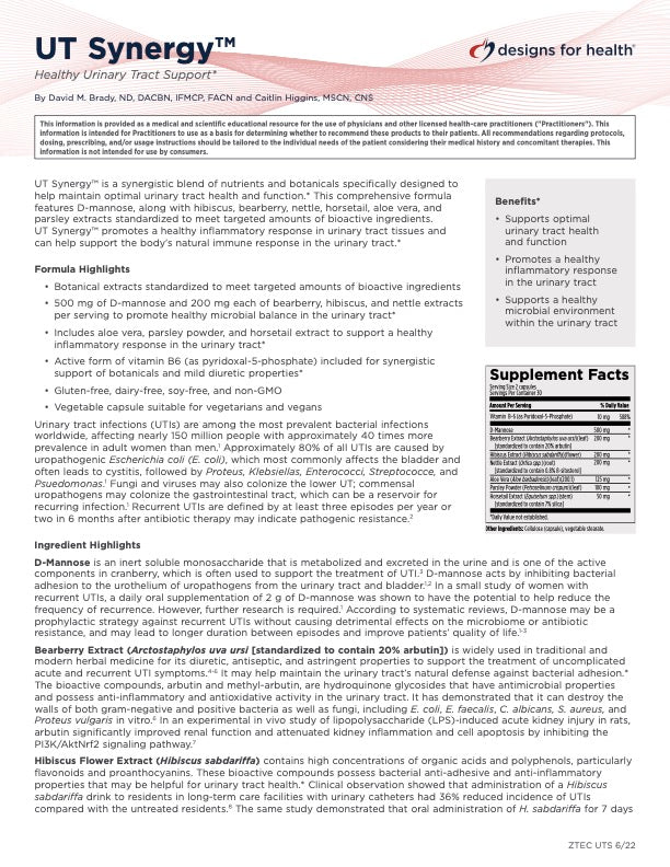 Designs for Health UT Synergy- 60ct