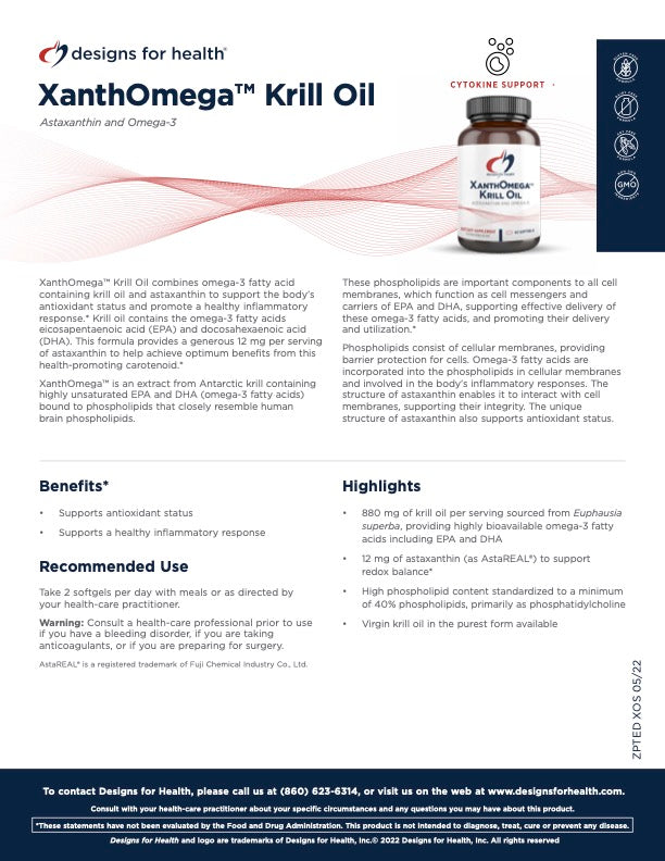 Designs for Health XanthOmega™ Krill Oil -60 ct