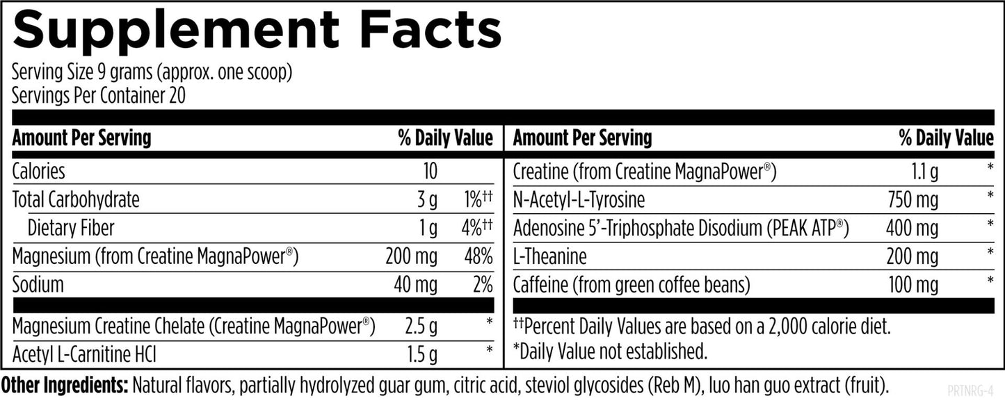Designs for Health PreTrain NRG