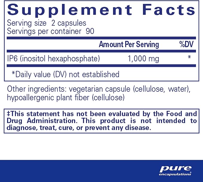 Pure Encapsulations IP6 (Inositol Hexaphosphate) 180ct