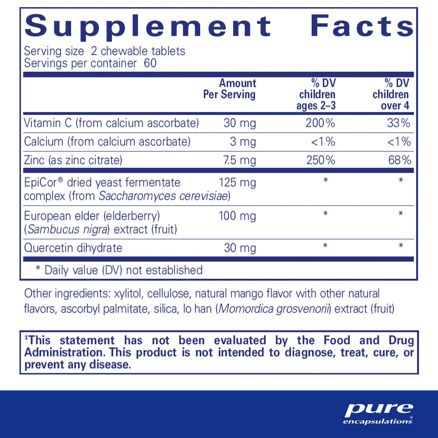 Pure Encapsulations PureDefense Chewables 120ct