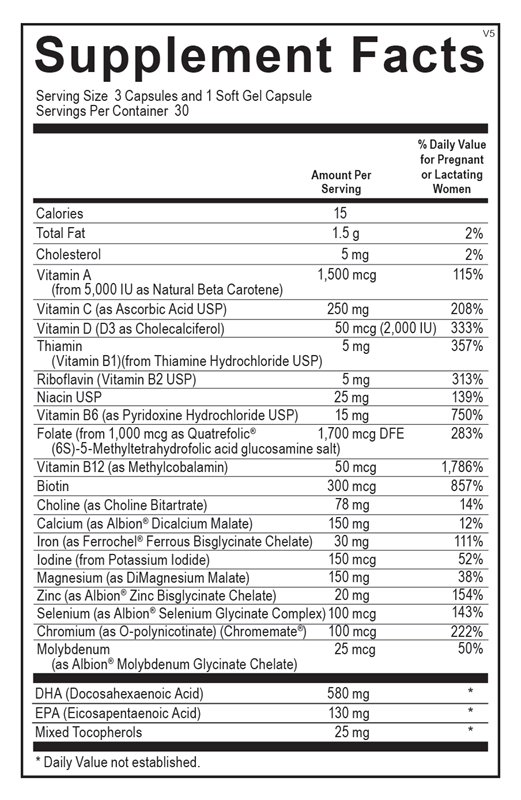 Ortho Molecular Prenatal Complete with DHA