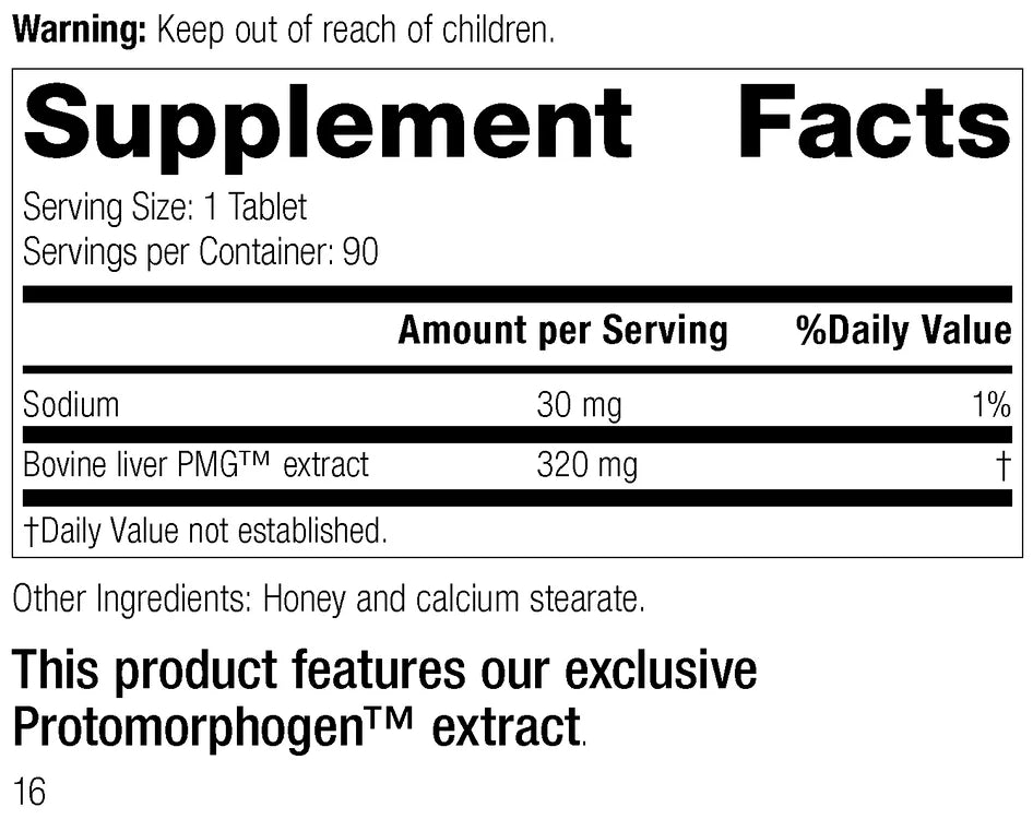 Standard Process Hepatrophin PMG 90ct