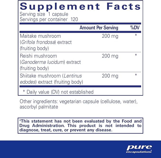 Pure Encapsulations M/R/S Mushroom Formula 120ct