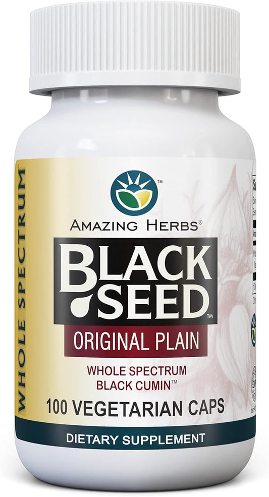 Amazing Herbs Whole Spectrum Black Seed Original Plain 100ct
