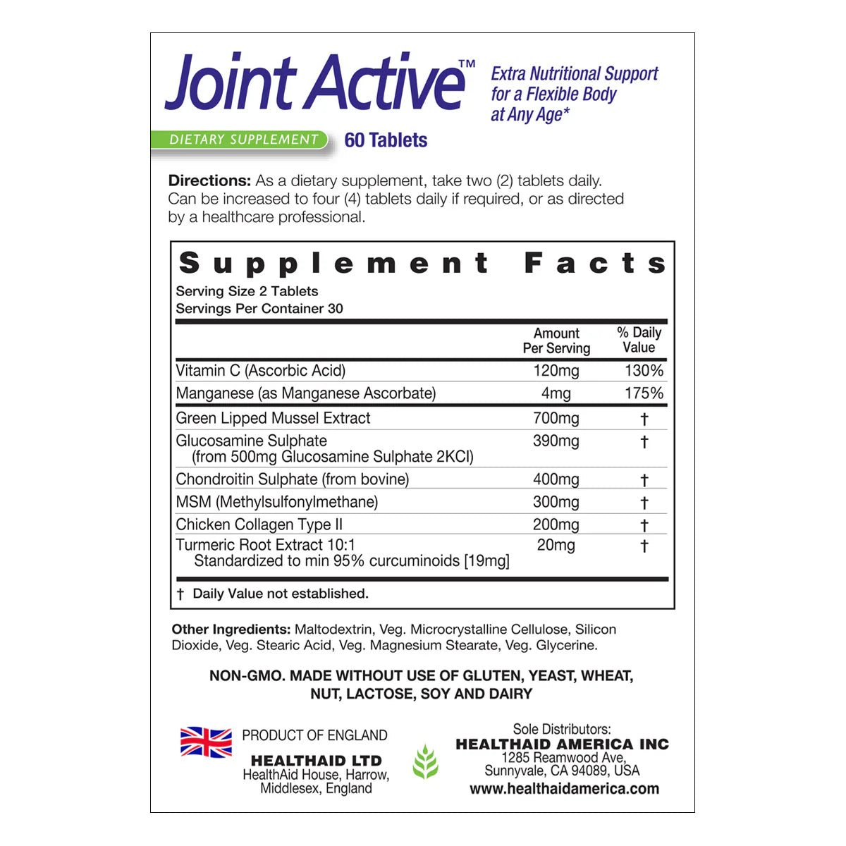 HealthAid JointActive™ 60 Tabs