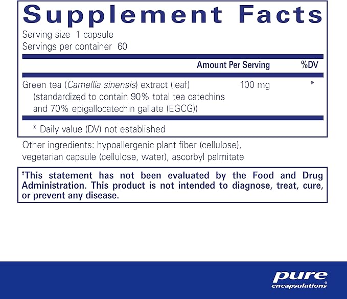 Pure Encapsulations Green Tea Extract (decaffeinated) 60ct