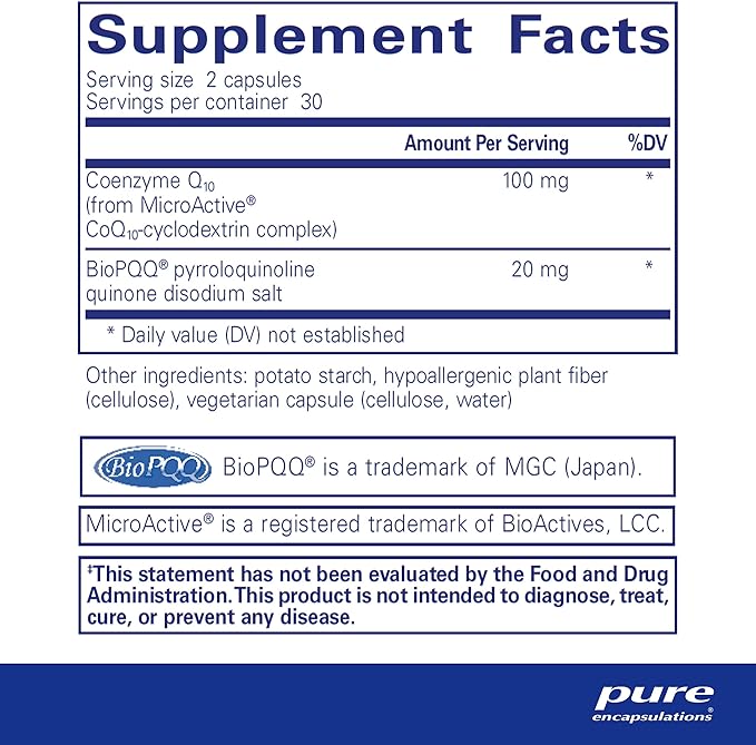 Pure Encapsulations SR-CoQ10 with PQQ 60ct