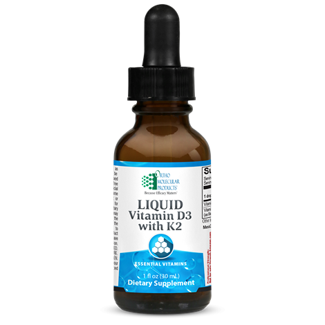 Ortho Molecular Liquid Vitamin D3 with K2 - 1 fl oz