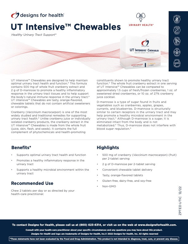 Designs for Health UT Intensive™ Chewables - 30ct