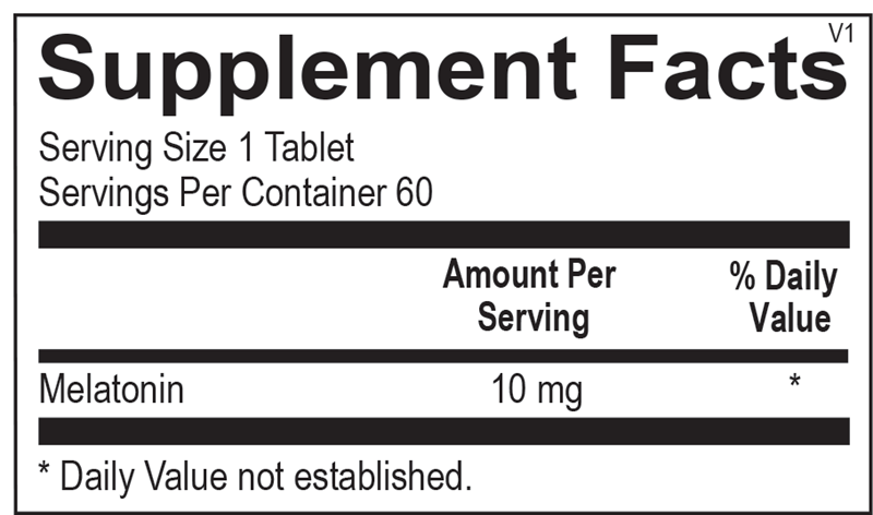 Ortho Molecular Melatonin 10mg - 60ct
