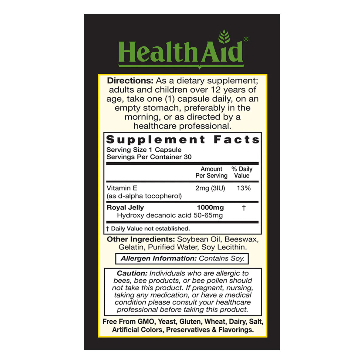 HealthAid Tang® Royal Jelly 1000mg 30 Caps